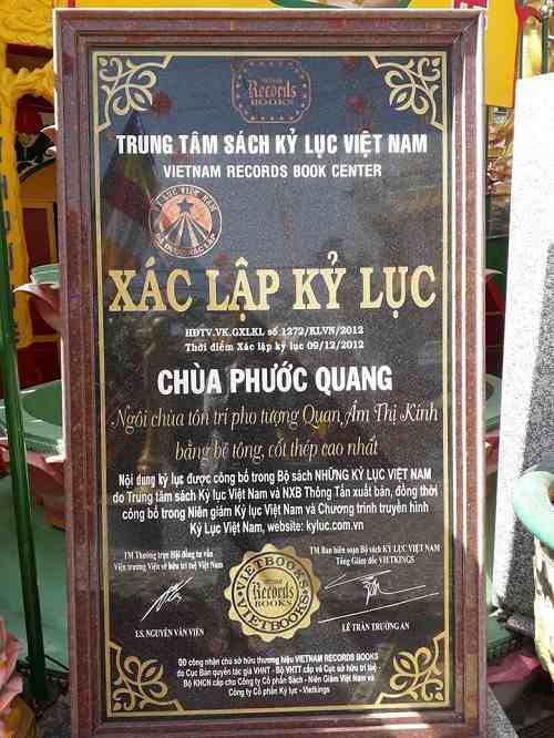 kỷ lục chùa Phước Quang