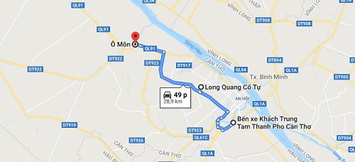 Hướng dẫn đi đến chùa Long Quang