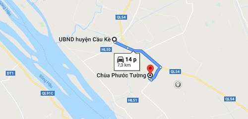 Hướng dẫn đi đến chùa Phước Tường